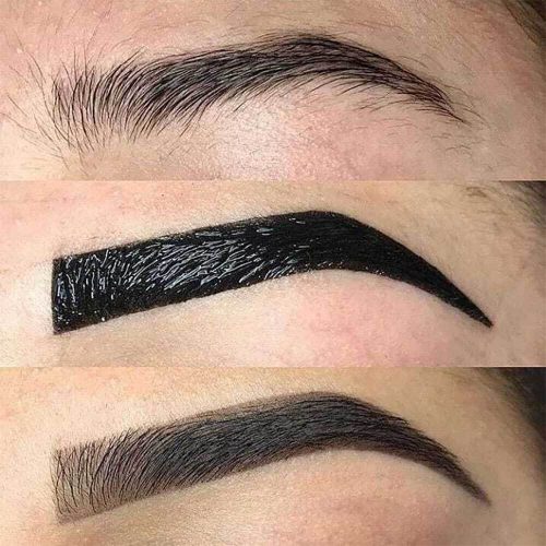 Sobrancelha depois do design com henna - caso 1