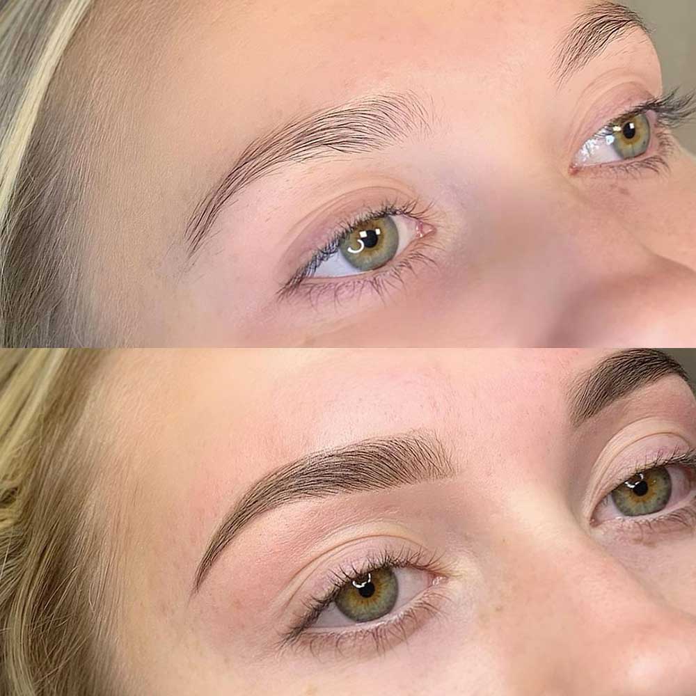 Sobrancelha depois do design com henna - caso 2